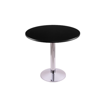 Holland Bar Stool Co 30" 214 Chrome Table, 30" dia. Top 214-1630CH30R